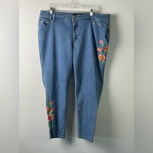 Denim 24/7 Embroidered Cotton Blend Jeans